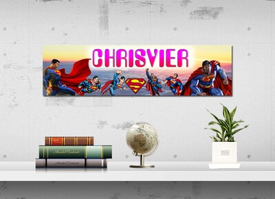 Superman - Personalized Poster with Your Name, Birthday Banner, Custom Wall Décor, Wall Art - image1